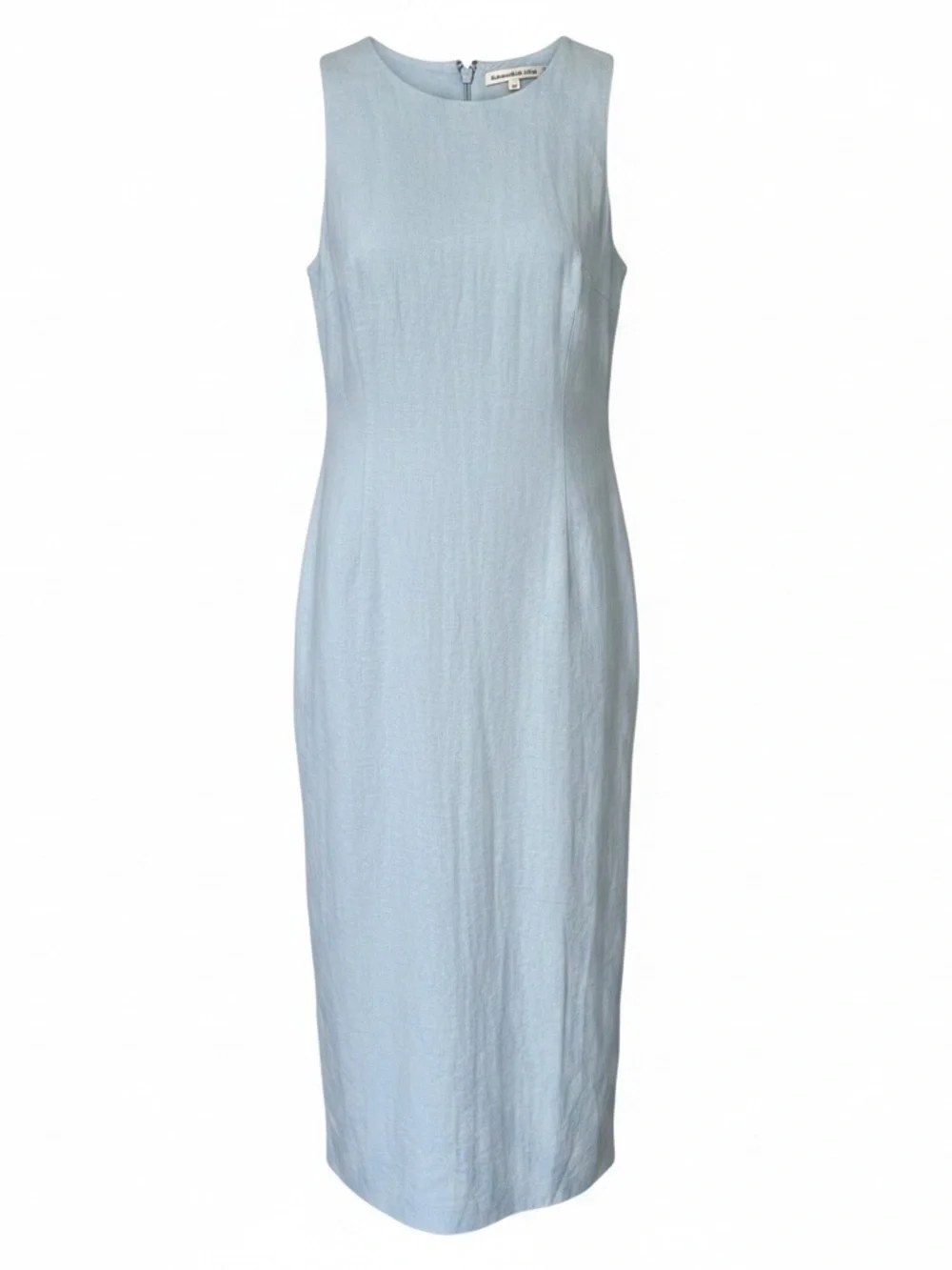 NWT Abercrombie & Fitch light blue linen-blend sleeveless maxi dress